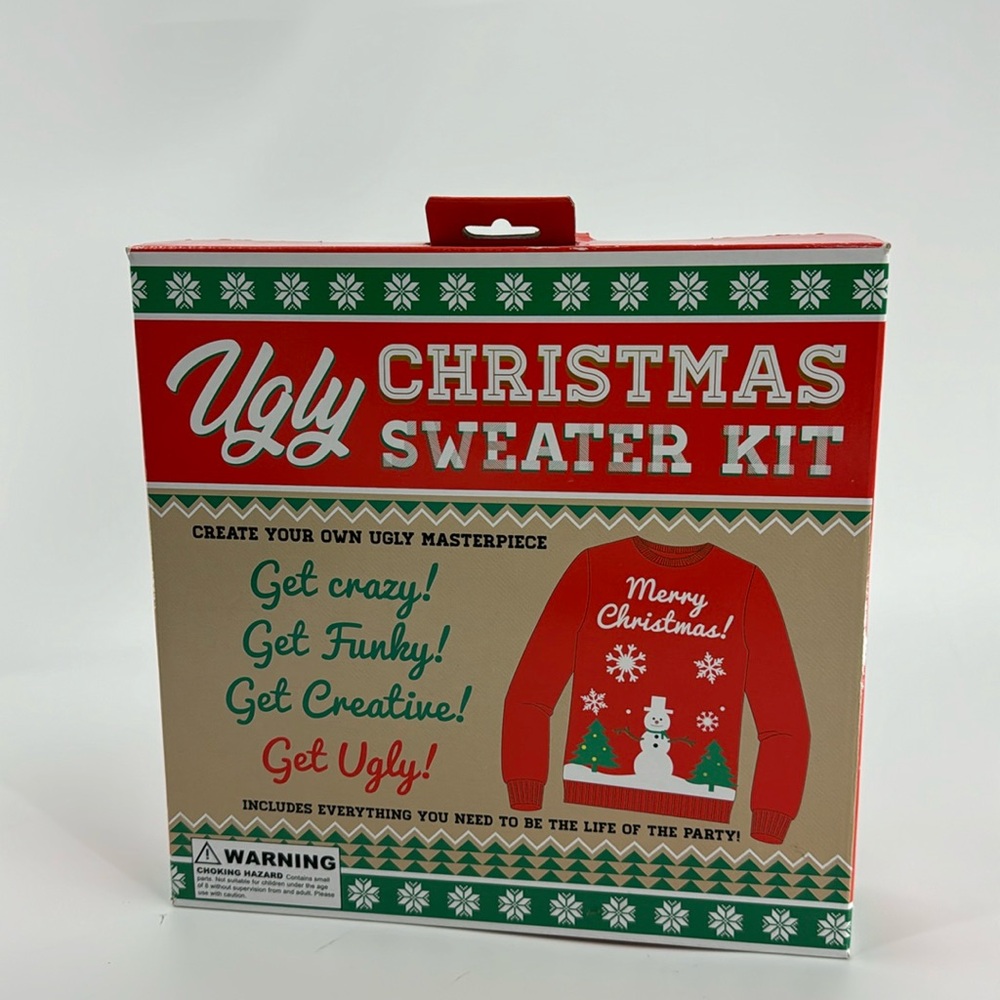 UGLY CHRISTMAS SWEATER KIT Women’s Red New in Box Size XL